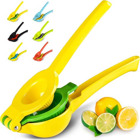 Presse-citron et presse-lime métallique 2 en 1 - Presse-citron manuel - Presse-agrumes manuel pour Maxim p (1/5)