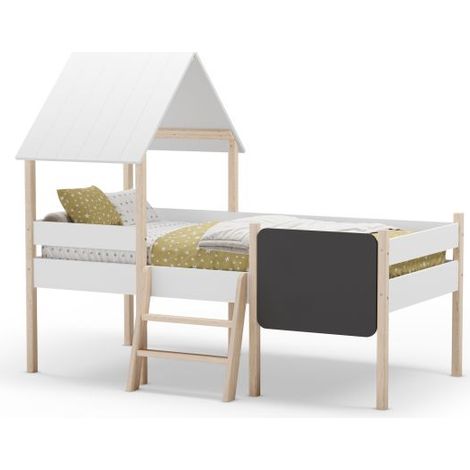 Cama cabaña Mokibed Blanco - Oak Soft (ancho) x 150cm (alto) (1/5)