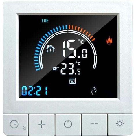 Thermostat intelligent Thermostat de chauffage Thermostat d'ambiance Thermostat de chauffage au sol électrique 16A blanc (1/4)