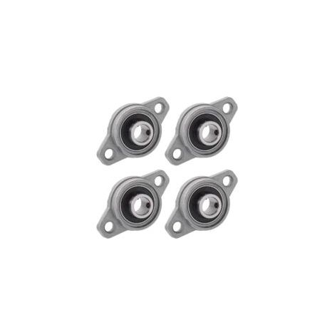 4 Pièces Paliers a Semelle Roulements à Bride Rhombique Bloc D'oreiller Roulements a Billes Bride Roulement (12mm Diamètre Intérieur) (1/5)