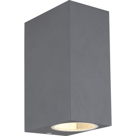 Luminaire extérieur Globo Veronika aluminium anthracite L 9,2 cm GU10 IP44 réf. 34164-2 (1/5)