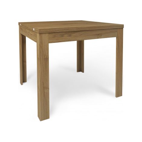 Mesa plegable 90L x 90P x h75 – acabado en madera nogal Stelvio – Sarmog