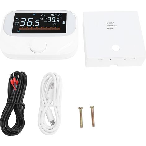 Eosnow Intelligentes Thermostat, programmierbarer, energiesparender LCD-Display, kabelloser Temperaturregler für Zuhause