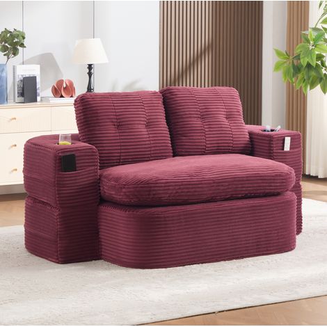 Divano letto 2 in 1 in velluto a coste OKMYHOME (1/5)