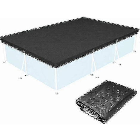 Couverture de piscine rectangulaire 221 x 150 cm, couverture d'hiver pour piscine hors sol, pliable et imperméable. (1/4)