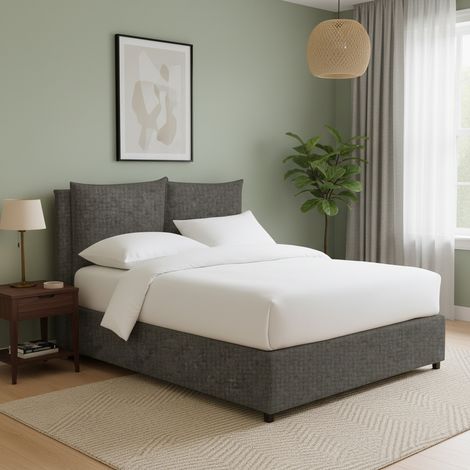 Letto Singolo Todmorden, Sfoderabile, Contenitore Made in Italy, Grigio Tortora (1/5)