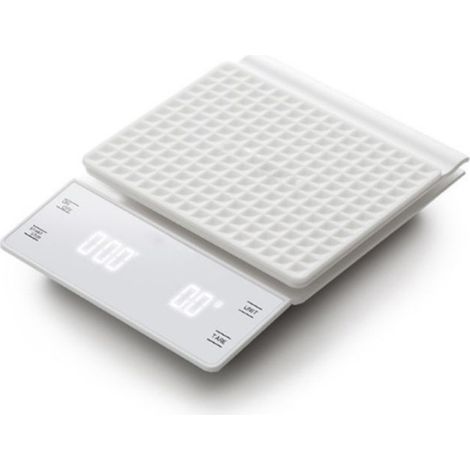 Küchenwaage, multifunktionale elektronische Küchenwaage, präzise digitale Kaffeewaage (weiß)