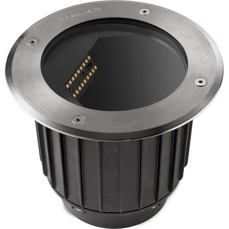 Ledsc4 - Empotrable de suelo Gea Wall Washer ø225mm Acero inoxidable AISI 316, Aluminio, Cristal Acero inoxidable AISI 316, Transparente