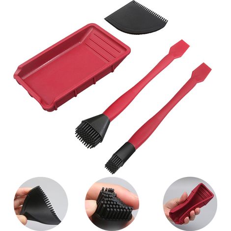 de 4 pinceaux à colle pour le travail du bois en silicone