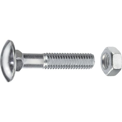 Schlossschrauben M6 x 40 mm, 50 Stück, Edelstahl A2 Schlossschrauben (1/2)