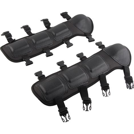 Rodilleras de alta resistencia, protección óptima, cómodas, fáciles de quitar, ajuste perfecto, ventilación óptima, espinilleras para motosierra. (1/5)