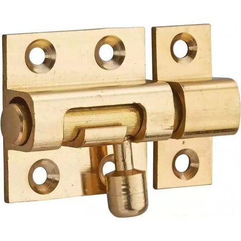 Verrou pour porte de meuble targette laiton 30 mm (1/2)