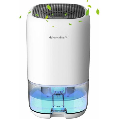 Dehumidifier 1000ml Electric Dehumidifiers Quiet 7 Colors LED Low Power Consumption Portable Moisture Absorber Bathroom Bedroom Office Kitchen (1/5)