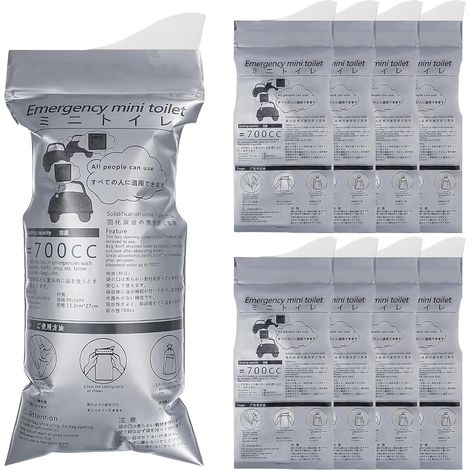 Urine Bags, Disposable Urine Bags, Emergency Disposable Urinal Bags, Disposable Urinals, for Men, Women, Pregnant Women, Patients, Children, Travel, Car, Camping, Hiking, Gray