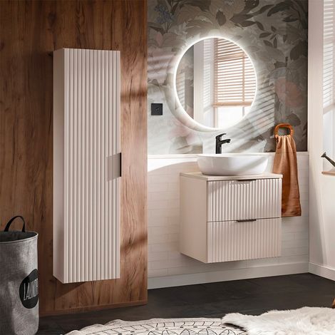 Set di mobili da bagno con lavabo Adriel beige 60cm (1/5)