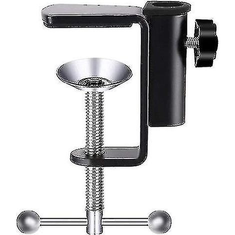 Supporto per lampada da scrivania regolabile con braccio da 0-50 mm, in metallo - Nero (HS) (1/3)