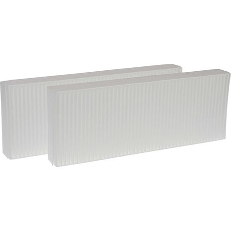 vhbw Filter Set compatible with Zehnder Paul Novus 300, 450 Ventilation Devices - Air Filter G4 / F7 (2-Part Kit), 48 x 18 x 10 cm, White