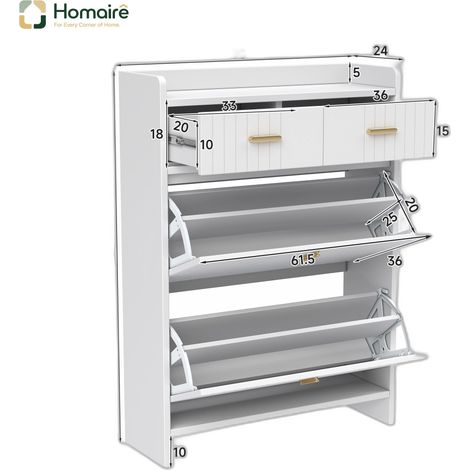 Colonnes de rangement en tissu blanc 75 x 24 x 108,5 cm HOMAIRE (1/5)