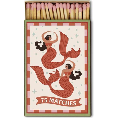 Scatola di Fiammiferi Decorata A Dopo - Sirena e Luna (75 pz) Paddywax
