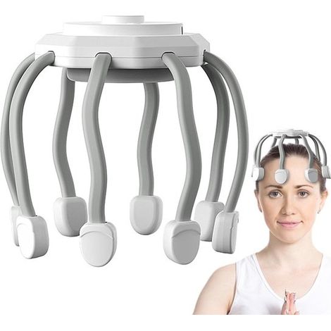 Massaggiatore elettrico per il cuoio capelluto con 10 punti di vibrazione per favorire la crescita dei capelli. (1/5)