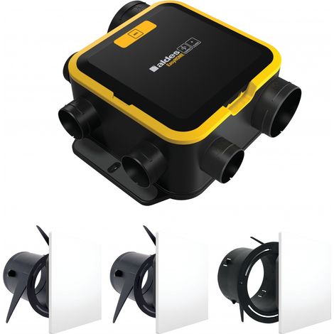 Kit Vmc Simple Flux Easyhome Auto Compact + Griglie di Ventilazione Colorline