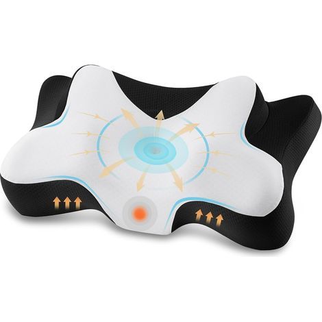 Ergonomic Cervical Pillow, Memory Foam, Removable Cover, For Sleeping on Your Back or Stomach (1/5)