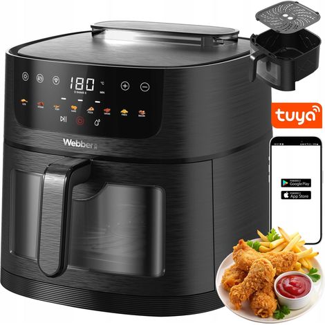 Freidora de aire Webber 1800W 8L + Wi-Fi + 8 programas de vapor (1/3)