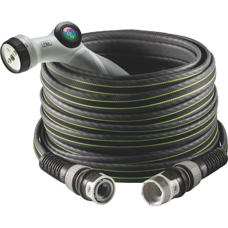 Fitt TUBO PER GIARDINAGGIO FITT FORCE NTS mis.5/8 x mt.30 CON PISTOLA COL. GREY/LIME
