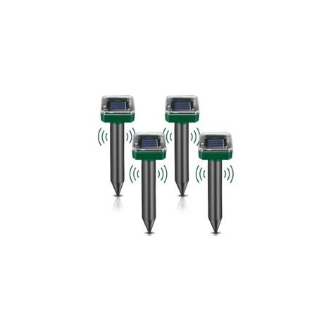 Répulsif Taupe Solaire, 4pc Anti Taupe, Répulsif Solaire Contre Les Taupes, Répulsif Serpent Ultrason, Répulsif à Taupes à ultrasons, Taupes à énergie Solaire pour Campagnols,Gophers et Autres Animaux