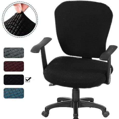 Dhrs Office Chair Cover 2 Piece Stretchable Computer Office Chair Covers Universal Chair Seat C (1/3)