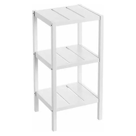 Meuble étagère coloris blanc - Longueur 37 x Profondeur 33 x Hauteur 76 cm (1/4)