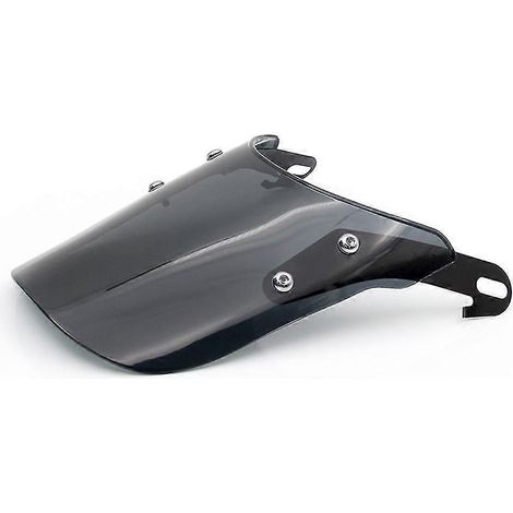 Déflecteur de vent sport compact et personnalisé noir/transparent pour motos, pare-brise rétro 4-7', compatible avec phares, universel pour Yamaha et Harley-Davidson - Fumé (1/5)