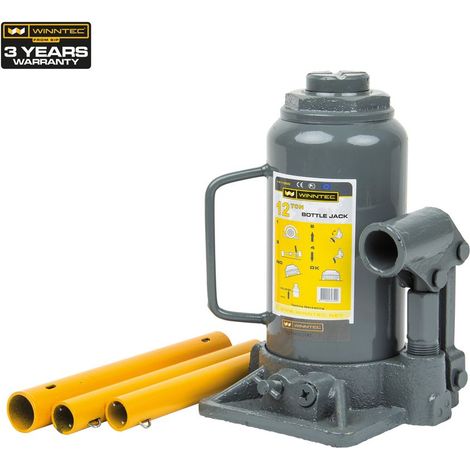 WINNTEC 12 TON Bottle Jack - L14.5 x W15.5 x H23 cm (1/2)