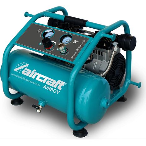 Compresseur silencieux sans huile 8 L – Débit 115 L/min – Pression 10 bars – Moteur 1,3 kW – Usage professionnel et loisirs exigeants – Aircraft (1/3)