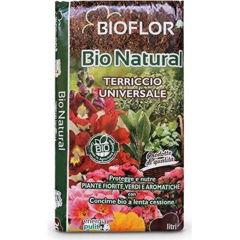 Sustrato Universal Bioflor 70 L  Turba y Tierra Vegetal con Nutrientes para Plantas, Ã�rboles, Flores y Hortalizas (1/5)