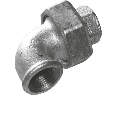IDMAR 1 1/4" Innengewinde Flachwinkelverschraubung, verzinkt, UA1 GW/GW (DN32)