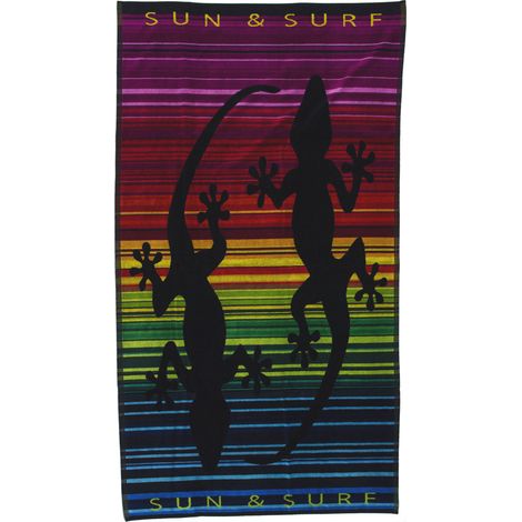 Telo Mare Spiaggia Piscina Jacquard In Spugna Disegno Sun&Surf, misura90x170coloreSun&Surf (1/4)