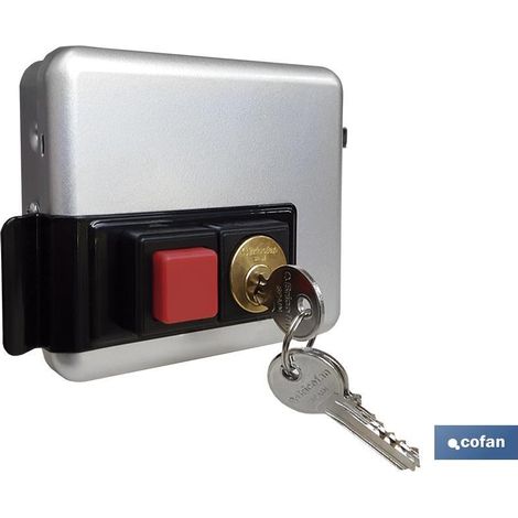 Serrure Électrique+Gâche avec Bouton Poussoir - Gauche