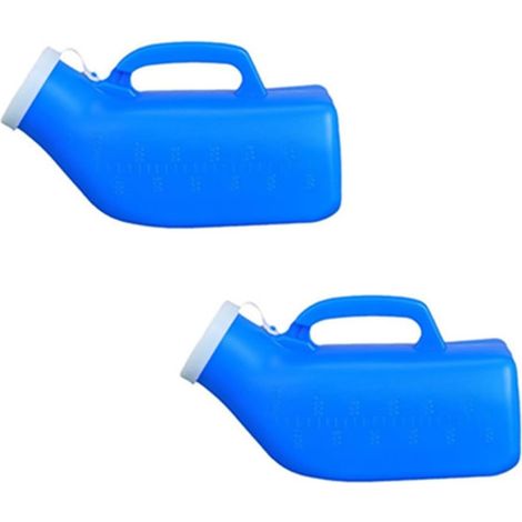 2 Pack Men's Urine Bottles, 1200ml Thickened Plastic Bottle with Drip Proof Cap, Urinal, Portable Travel Urine Container, Portable Urinal (1/5)