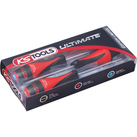 KSTOOLS - Jeu de 4 tournevis - ULTIMATE 2 fentes + 1 PHILLIPS + 1 POZIDRIV - 922.6054-KVC (1/2)