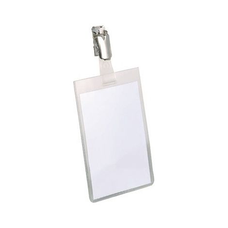 DURABLE Namensschild DURABLE 60 x 90 mm (B x H) drehbarer Clip transparent 25 St./Pack. (1/4)