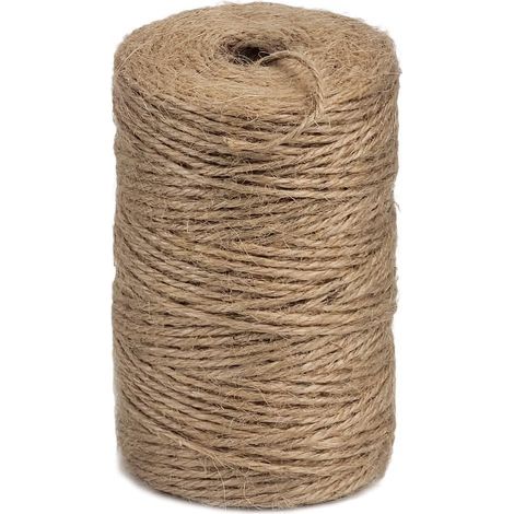 Corda di iuta naturale 5 mm x 200 m, ideale per giardinaggio, progetti fai da te e tiragraffi manuali per gatti. (1/5)