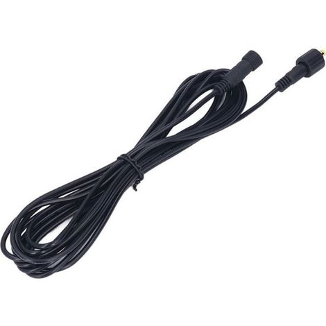 Câble extension solaire 5m DC 5.5x2.1mm, compatible 12V/24V pour éclairage extérieur étanche (1/5)