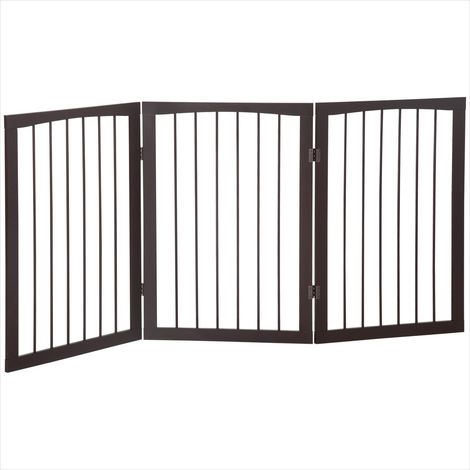 Chatière Barrière de sécurité pliable 3 panneaux MDF 160 x 76 cm (1/5)