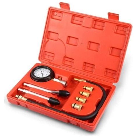 Testeur de compression pour Voiture/ Poids lourd Moteurs à essence, 0-21 bars 9-Pièces Kit (1/5)