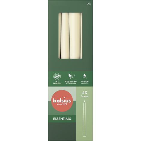 Candela Conica Avorio Mm 24 H 245 Pz 4 Bolsius (1/2)