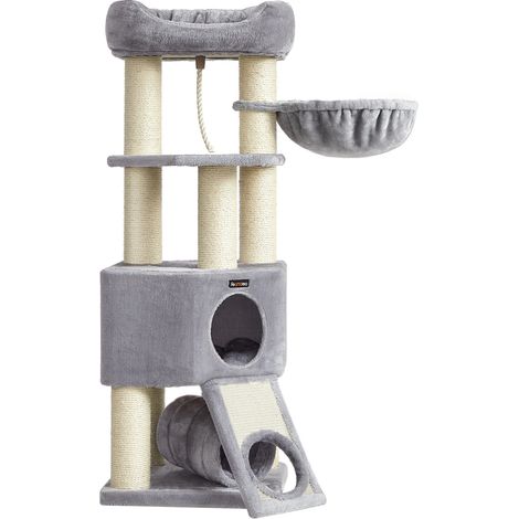 Arbre a chat - leobert - gris clair - 75 x 66 x 141 cm 211770166 (1/5)