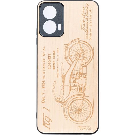 Bewood Holzkoffer für Motorola G34 5G Harley Patent Aniegre (1/2)