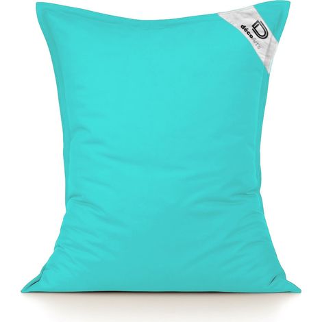 Housse pour Pouf Géant XL 120x80cm - Bleu Caraïbes (1/5)