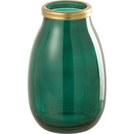 Vase Déco en Verre "Mandie" 28cm Vert (1/2)